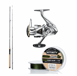 Fiskesæt - Pandion DIABLO COAST 9,1 fod 7/27 gr & Shimano Sedona 3000HG + Fletline